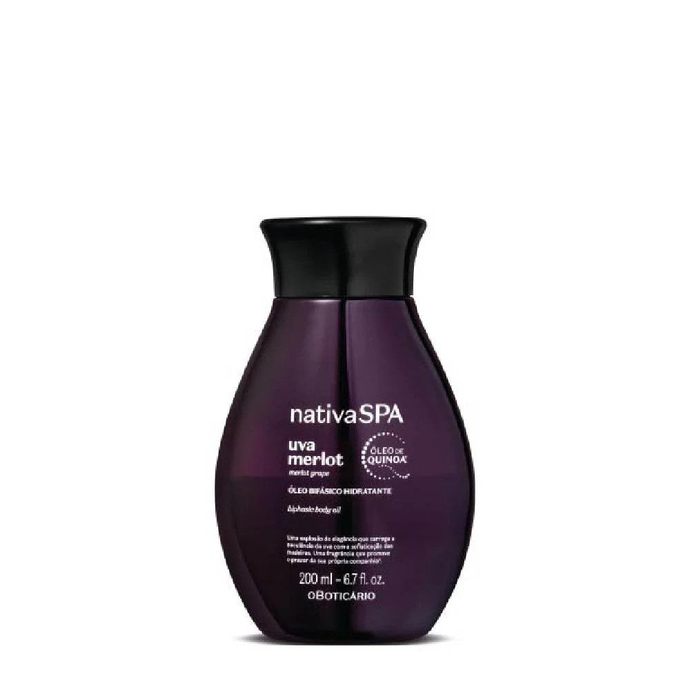 Nativa Spa Merlot Grape Bi-Phase Moisturizing Body Oil, 200ml