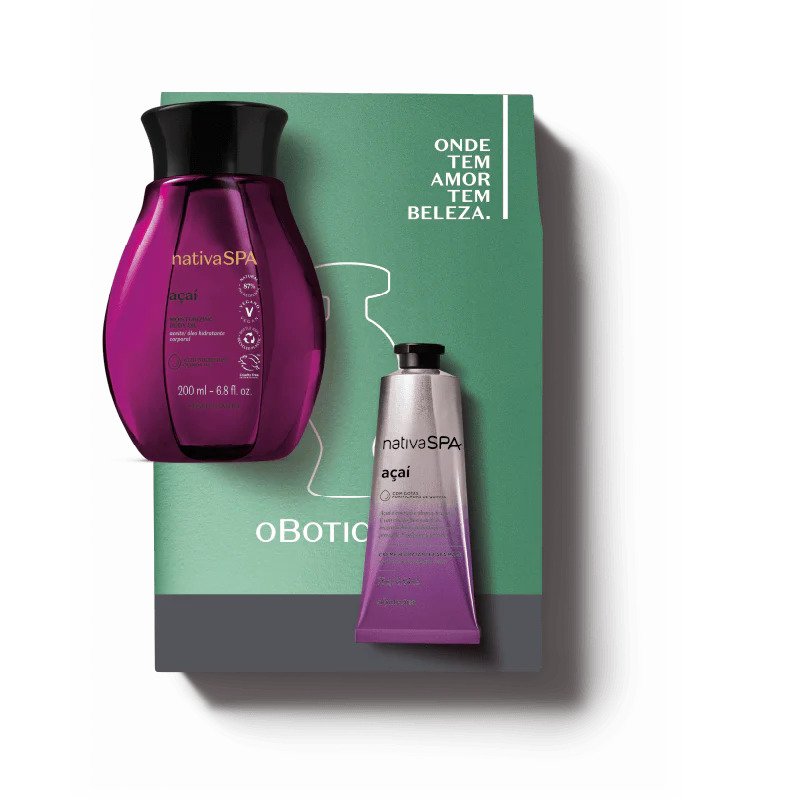 Christmas Set Nativa Spa 1 Acai Body Oil + 1 Acai Moisturizing Hand Cream