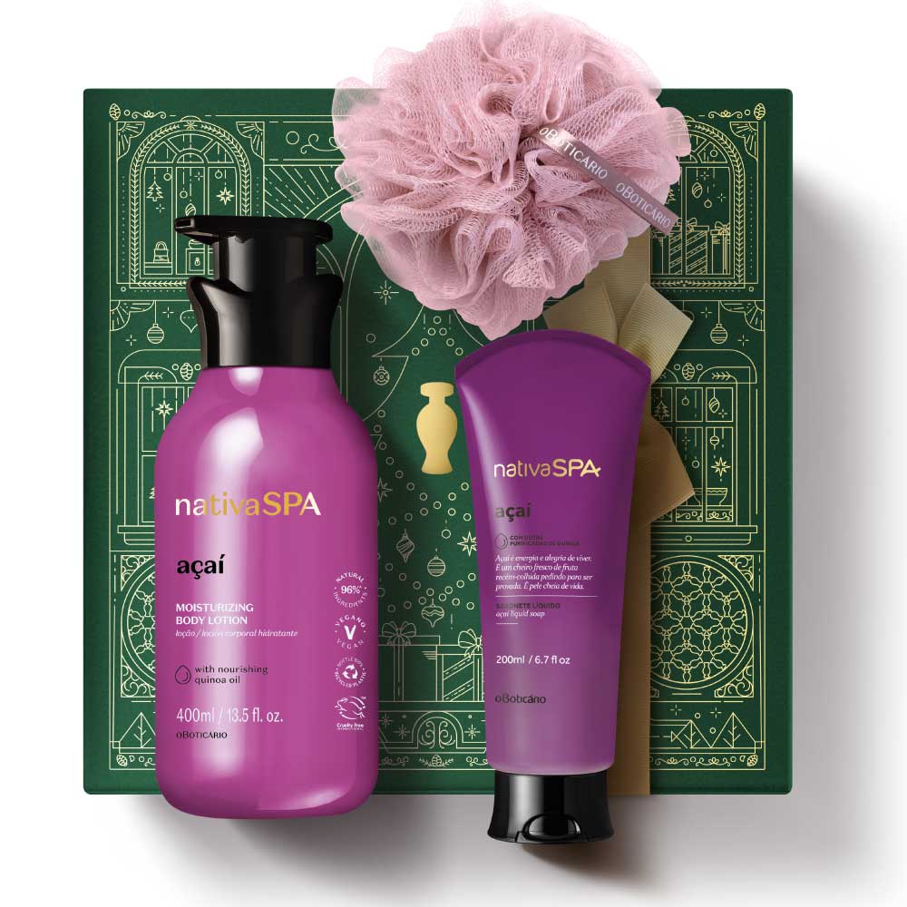 Christmas Gift Sets Nativa Spa 1 Acai Body Lotion + 1 Acai Shower Gel