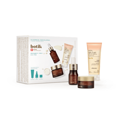Botik Travel Set (3 items) Hyaluronic Acid Serum+Cream+Vit B5 Face Cleansing Gel