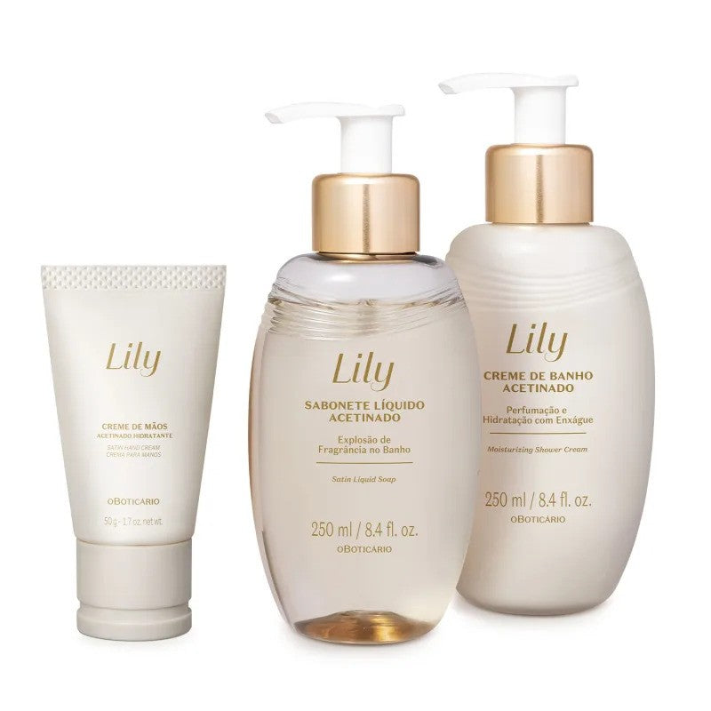 Lily Set Satin Shower Cream + Liquid Soap + Hand Cream