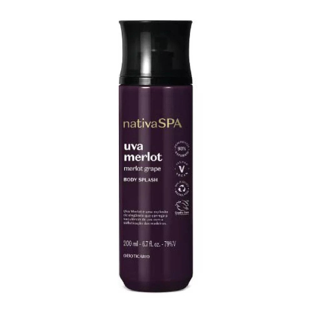 Body Splash Nativa Spa Grape Merlot, 200ml
