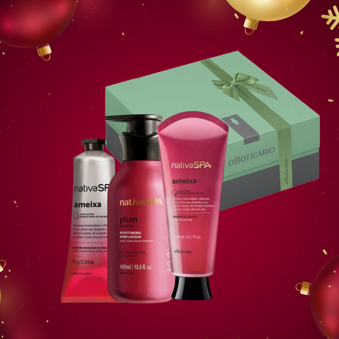 Gift Set Nativa Spa 1 Plum Shower Gel + Plum Body Lotion +1 Plum Hand Cream