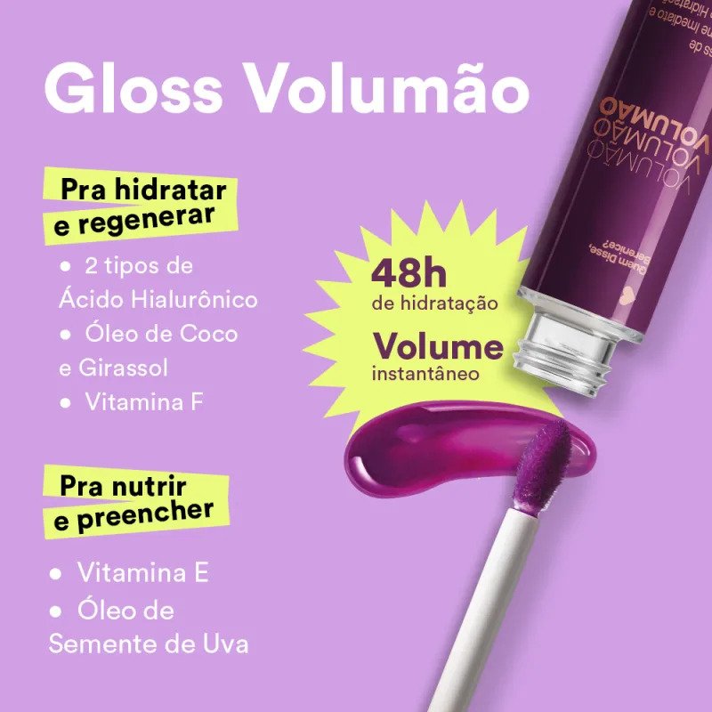 QDB  Lip Gloss Volumão Exuberant Wine
