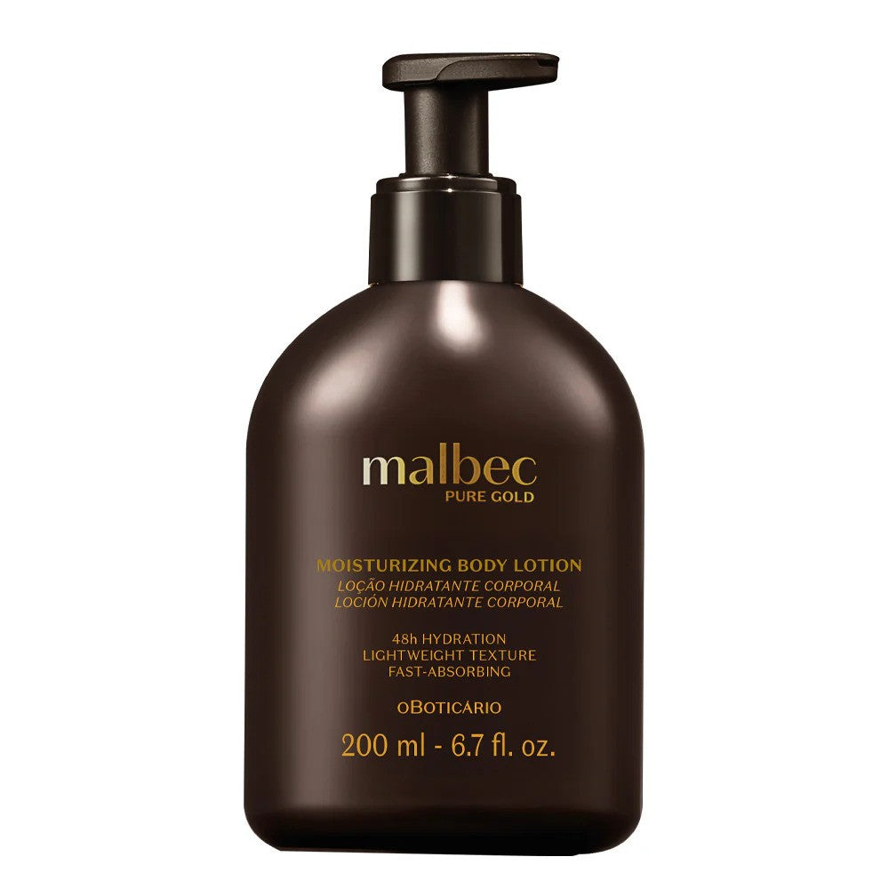 Malbec Pure Gold Moisturizing Lotion, 200ml
