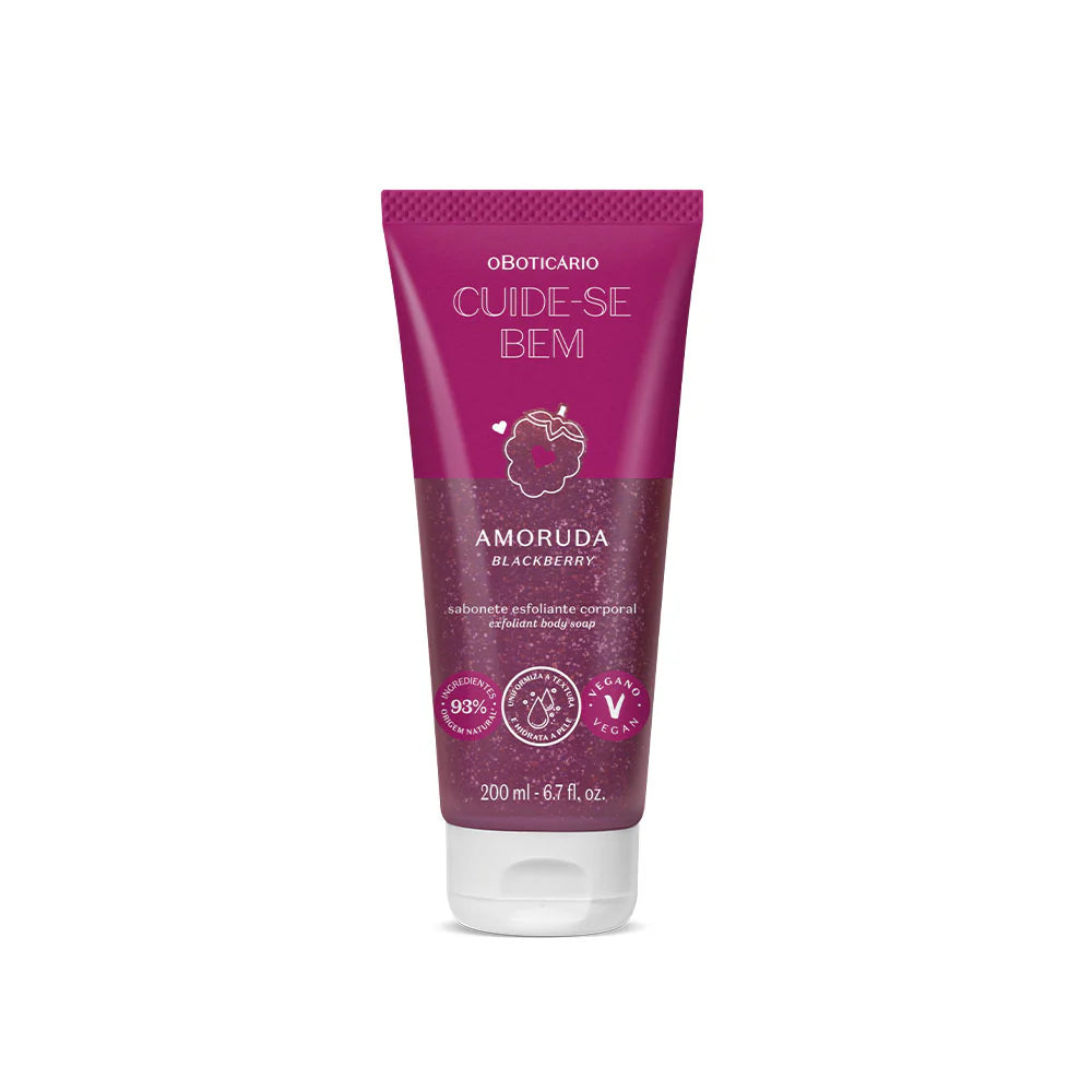 Cuide-se Bem Amoruda (Blackberry) Exfoliating Body Shower Gel 200ml