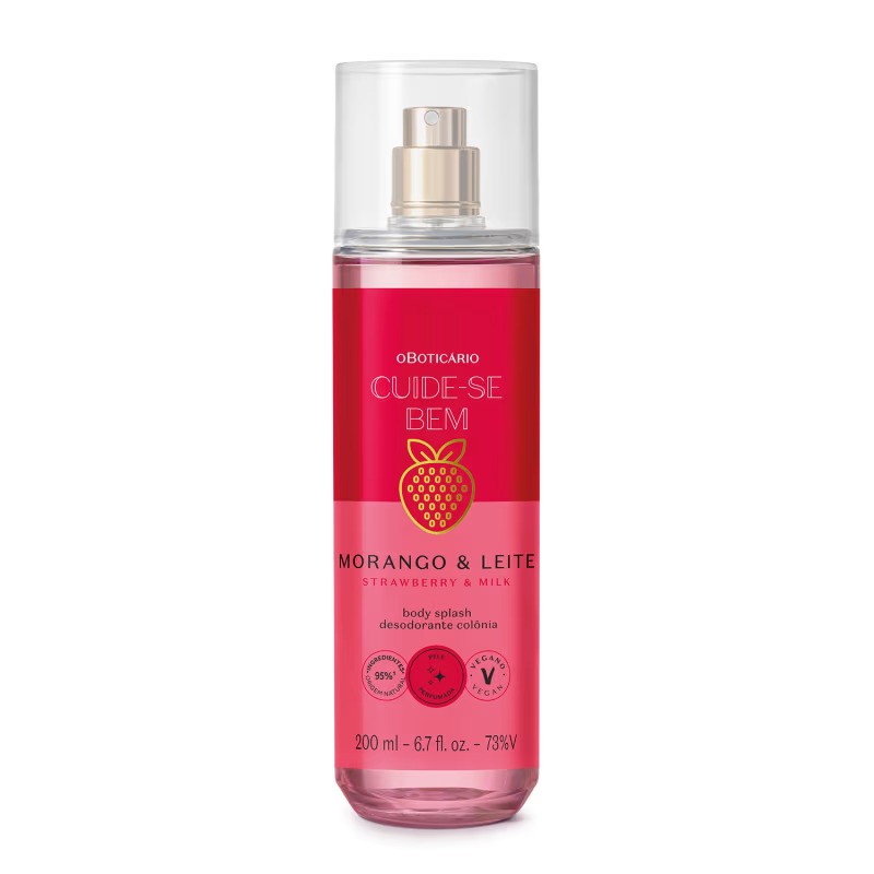Cuide-Se Bem - Body Splash Strawberry and Milk - 200ml
