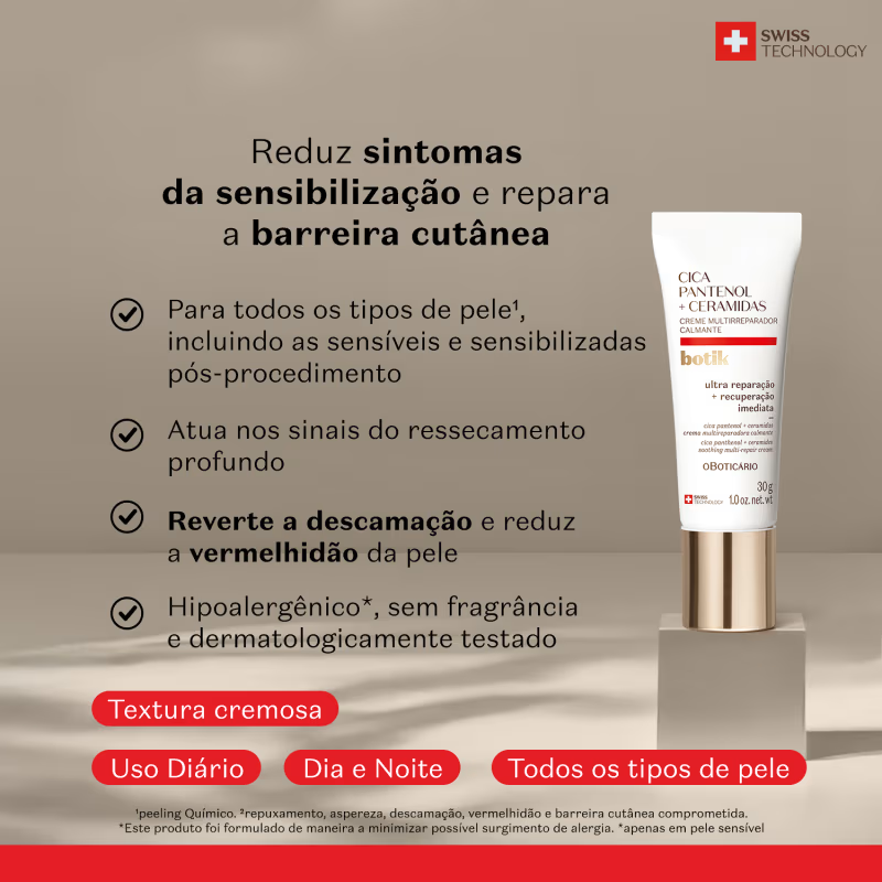 Botik Cica Multi-Repairing Soothing Facial Cream with Panthenol and Ceramides 30g